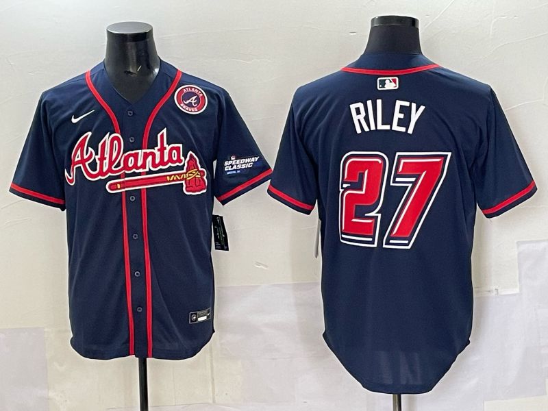 Men Atlanta Braves 27 Riley Drak Blue Nike 2025 MLB Jersey style 07